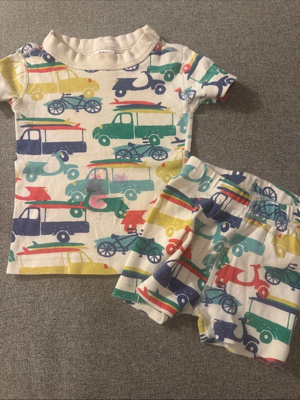 5/$15- Children's Vehicle Print Pajama Set - Multicolor